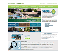 Tablet Screenshot of goldcrestproperties.com